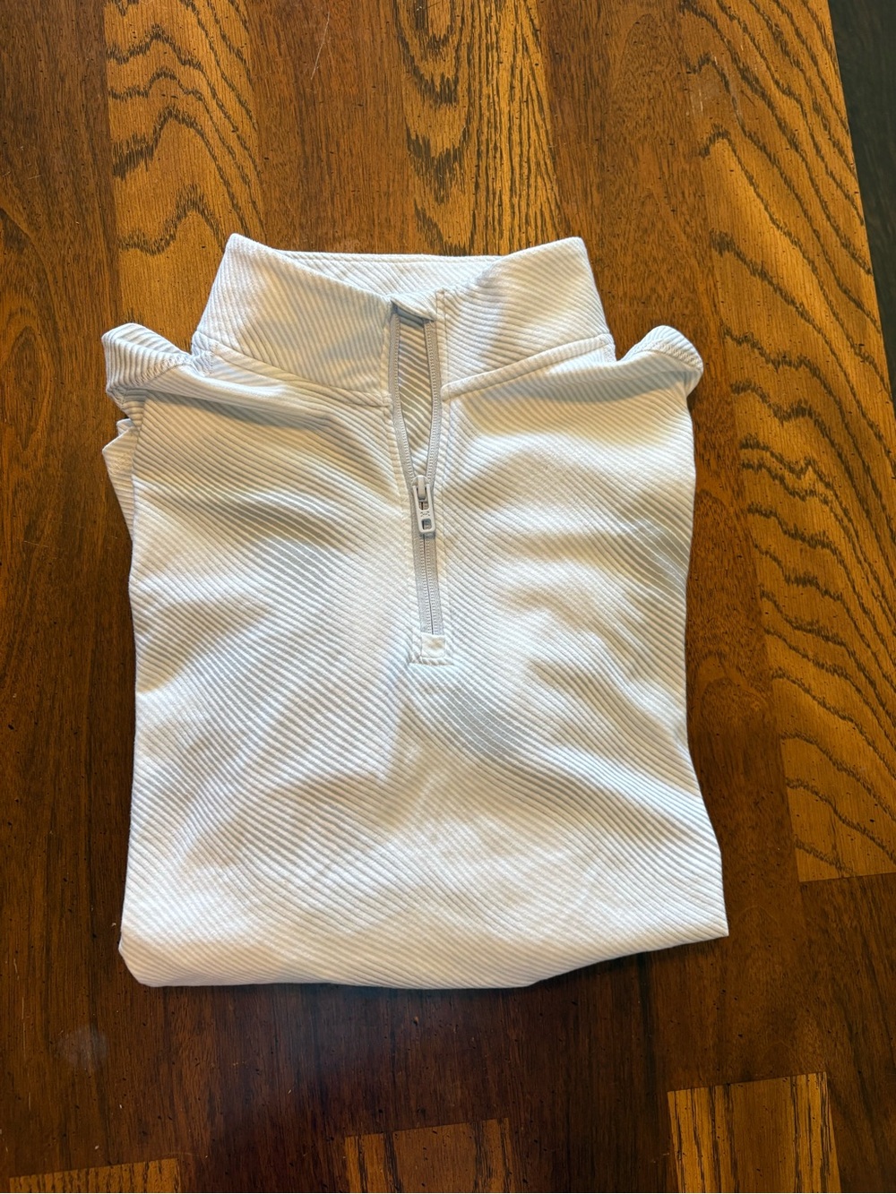 Under Armour White Textured Quarter-Zip Pullover
